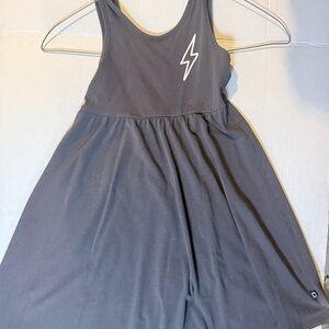 Rags to Raches Black Tank Dress with White Lightning Bolt